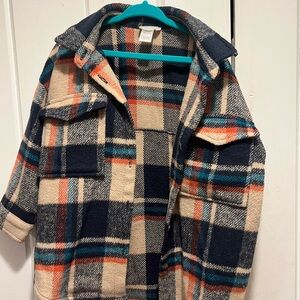 Tulla bee Plaid shacket with Pockets